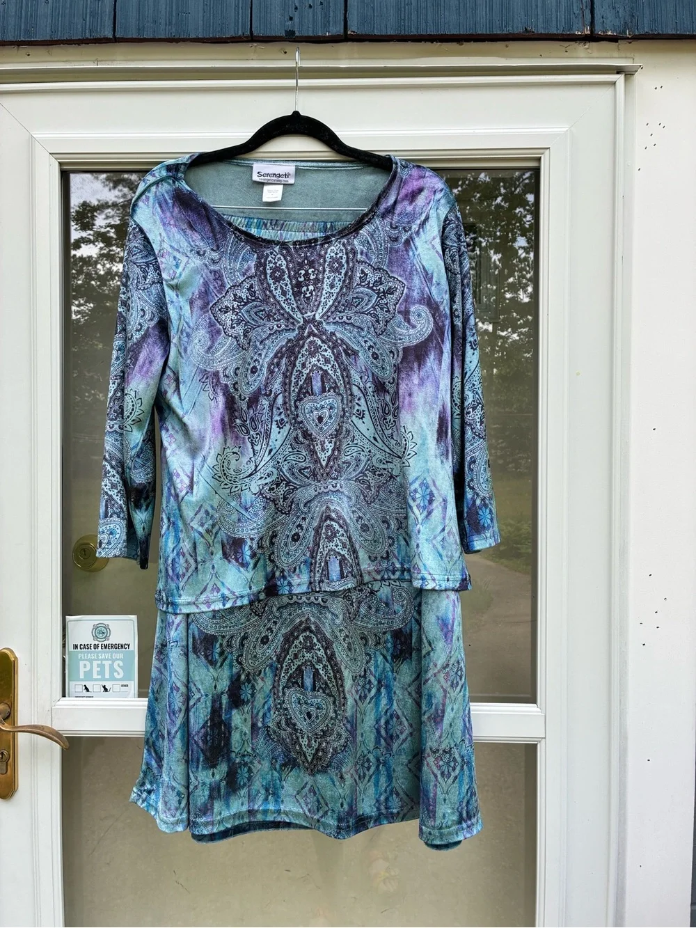 Serengeti Blue and Purple Boho Matching Set | Size Medium | Festival Ready ✨
